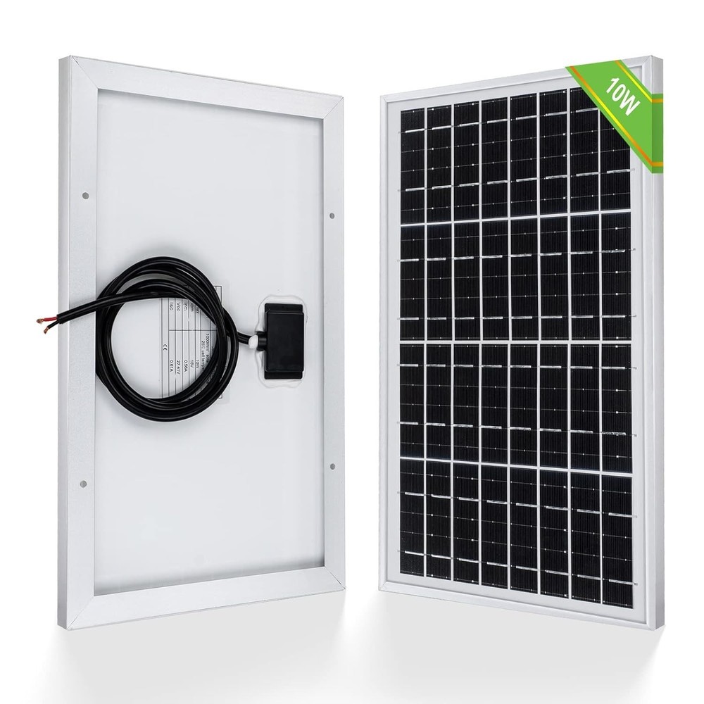ECO-WORTHY 10W Solar Panel Charger 4 Pack 12V Battery Boat RV Fence