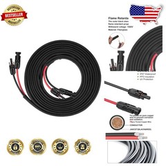 Heavy Duty 30FT 10AWG Solar Cable – Outdoor, UV, Weatherproof, Cert