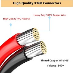 16.4Ft XT60 Female Male Connector Adapter toSolar Extension Cable Battery Cable