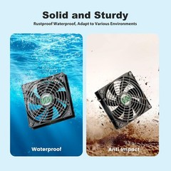 Solar Chicken Coop Fan 2 Kit 20W Solar Powered Greenhouse Fan Outdoor Waterproof