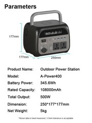 1800W Portable Power Station Bank 1000W 500W Solar Generator 220V Backup Energy