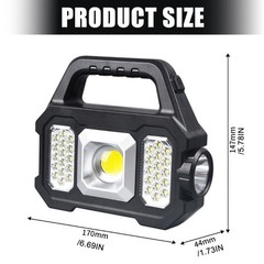 Solar Rechargeable Torches With Adjustable Brightness For Nighttimes Activity
