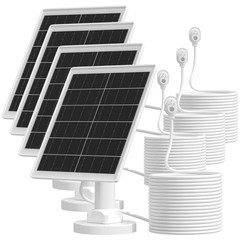 Arlo Solar Panel Charger with Long 13.1ft Cable, 4 Pack