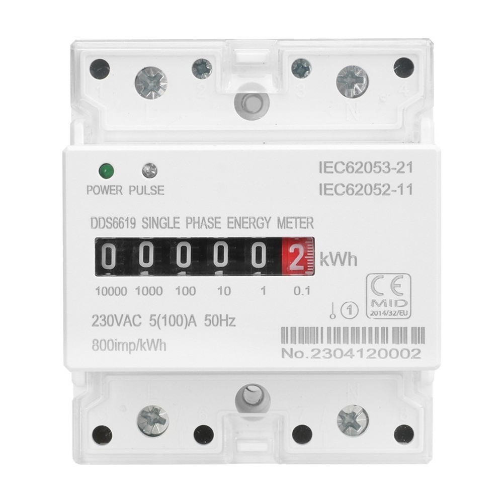 Din Rail Electronic Energy Meter 100A for Comprehensive Energy Usage Analysis
