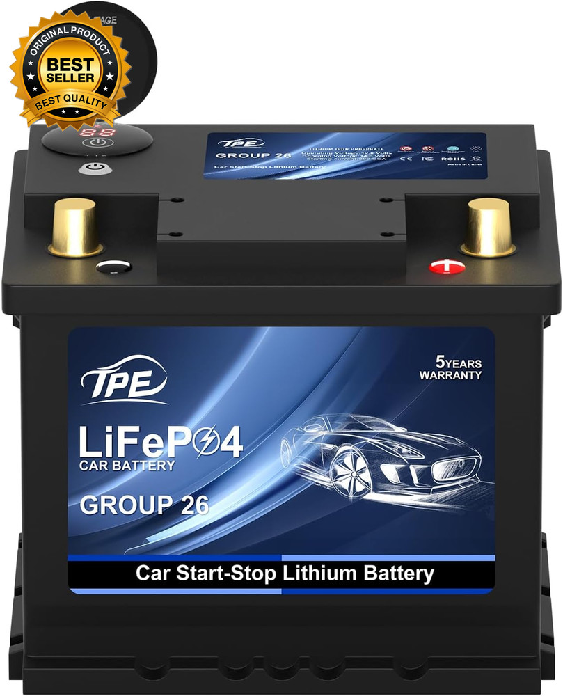 Car Start Stop System BC Group26 Lifepo4 Lithium Ion Battery 12.8V 800A