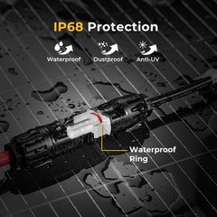 High-Performance 10AWG Solar Parallel Connectors – Weatherproof 30cm Cable