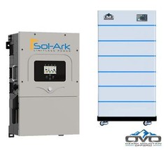 10KW Complete Offgrid Solar Kit – 15K Sol-Ark Inverter + 30.72KW OMO Stack Lithi