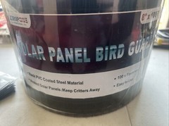 Solar Panel Bird Guard 8in X 100ft With 70 Clips. Mesh Size 1/2” X 1/2”