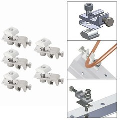 5Pcs Solar Panel Grounding Lugs Metal Clips Cable Clamps Bracket Earth Clip♡