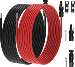 30Ft 10AWG Solar Panel Extension Cable for RV,Boat with Waterproof Connectors
