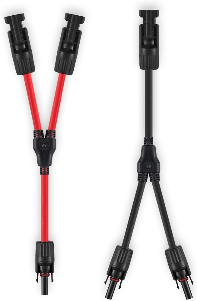 Solar Connectors Y Branch Parallel Adapter 10AWG Cable for Solar Panel