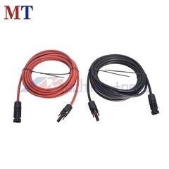 1 Pair 20FT Black + Red 6mm²/10AWG Solar Panel Extension Cable Wire Connector