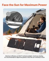 Ultra-Light 30W Foldable Solar Panel, N-Type Mono, 24% Eff, IP65, -10°C to 65°C