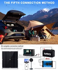 6000W 110V 100A Solar Panel Kit Complete Solar Power Generator Home Grid Syste