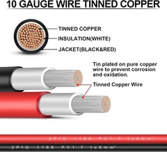 10ft Solar Extension Cable 10AWG – Weatherproof