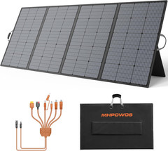 400W Portable Solar Panel, Lightweight Foldable Solar Panels Complete with an Ad