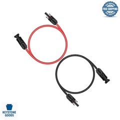3ft 10AWG UV & Weatherproof Solar Extension Cable with Connectors