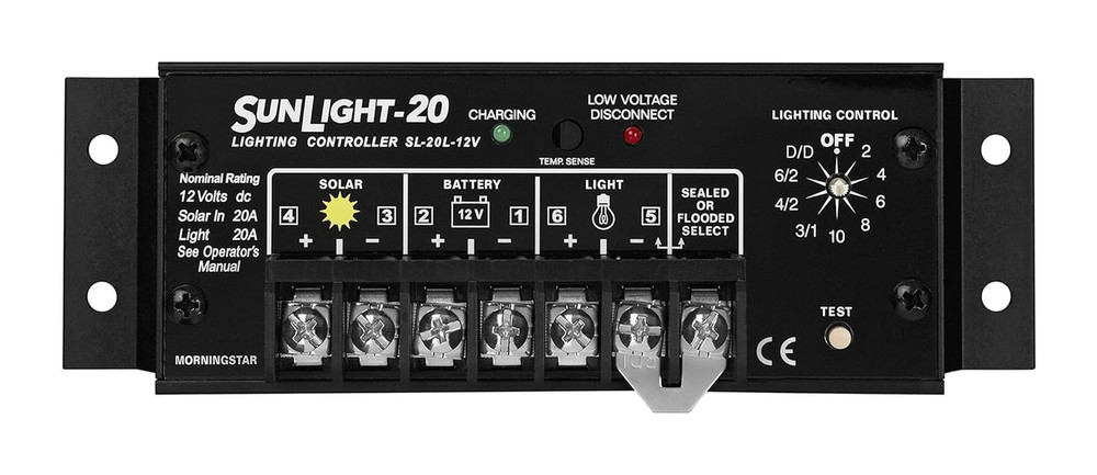 Morningstar Sunlight 20A Solar Charge Controller (SL-20L-12V) – Solar Panel Regu