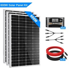 600W Solar Panel 18V Monocrystalline Solar Cell Charger for Boat RV Caravan