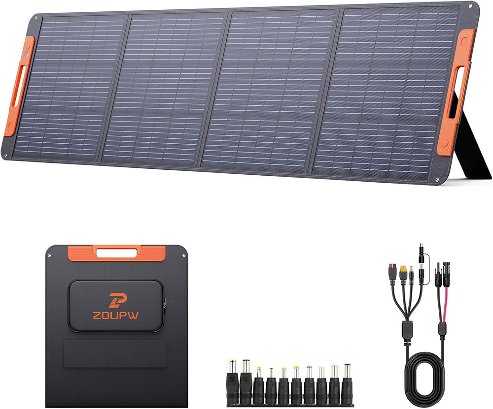 200W Portable Solar Panel, 23.5% Efficiency, Waterproof for Camping & Off-Grid
