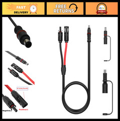 Solar Connectors to DC7909 & DC8020 Adapter for Jackery Power Stations, 12AWG He