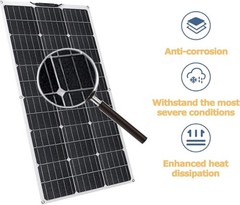 150Watt Flexible Mono Solar Panel 12V Volt Car Boat RV Home Rooftop Camping Roof