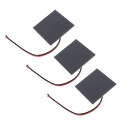 3 Set Small Solar Panels Professional 1W Monocrystalline Silicon High Efficiency