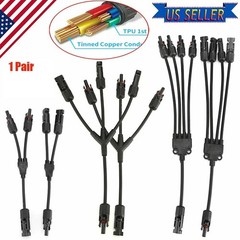 Solar Y Branch Connectors Solar Panel Parallel Connectors 1 to 3Solar Adapter
