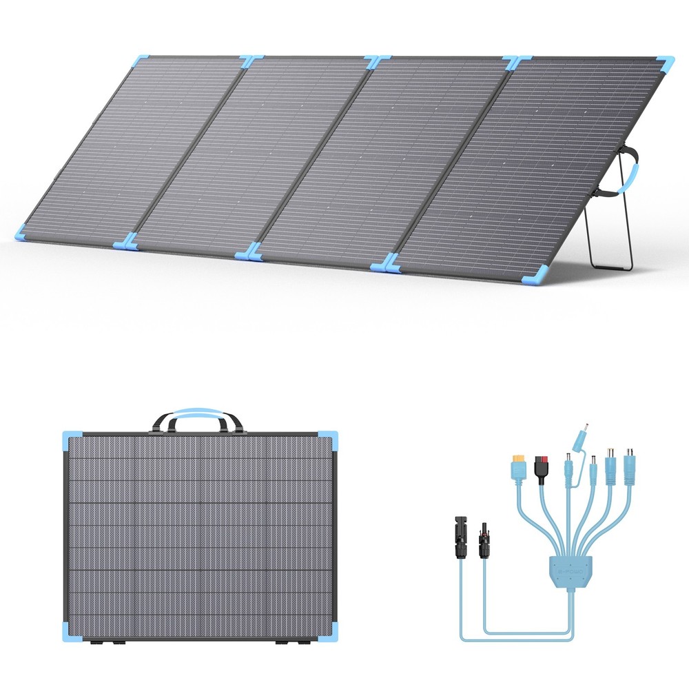 E-POWO 110W 220W 400W Bifacial Solar Panel Portable Off Gird Solar Kit Van Life