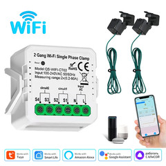 Tuya Smart Wifi Solar Power Energy Meter 80A with Clamp Bidirectional App Monito