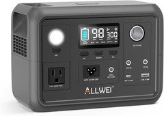 300W Portable Power Station (Peak 600W) 256Wh LiFePO4 Solar Generator 6-Port Bac