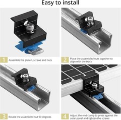 10PCS Solar Panel End Clamp for Standard Aluminum 30/35mm Solar Panel Brackets