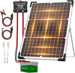 Solar Panel Kit 30W 12V, Solar Battery Trickle Charger Maintainer, Waterproof So