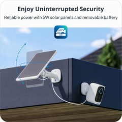 5W Solar Panel for Outdoor Surveillance Cameras, Continuous Power Supply, Adjust