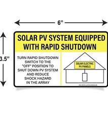 PV Solar System Install Label Kit 48 Pack NEC 2017 2020 Safety Labels Electric