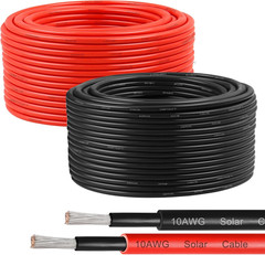 XRDS -RF 10AWG Solar Wire 6Mm², 2 Pack 100FT Red & Black Solar Panel Cable, 84 S