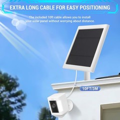 IP65 Solar Panel Outdoor for Ring Cameras (White 2P) Spotlight Cam Plus/Pro S…