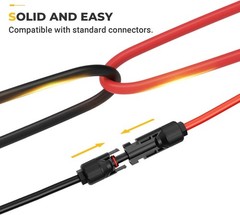 20FT 10AWG Solar Extension Cable – Male/Female Connectors, Certified