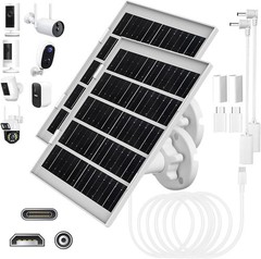 Fast Charging 8W Solar Panel for Bird Feeder Cameras – 360° Adjustable & 2 Pack