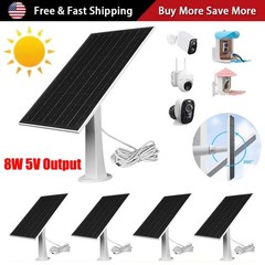 4 Pack Solar Panel for Ring Spotlight Camera/Stick Up Cam Battery Charger 8W 5V
