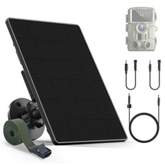 Trail Solar Panel,6W Solar Battery Charger Kit 6V/2A 9V/1.5A 12V/1A with 6000…