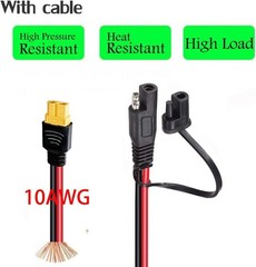 SAE to XT60 Adapter Cable FOR Solar Battery 10AWG Fuse Connector