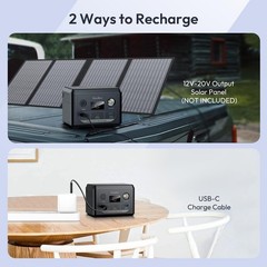 100W Portable Power Station, 30000mAh LiFePO4 Battery, USB C Fast Charging, Outd