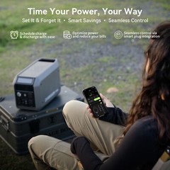 Dabbsson 1008Wh 1200W Power Station w/ 560W Car Alternator Charger Camping Trip