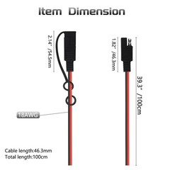 4 Pcs Sae To Sae Extension Cable Quick Disconnect Wire Harness Sae Connector 3.2