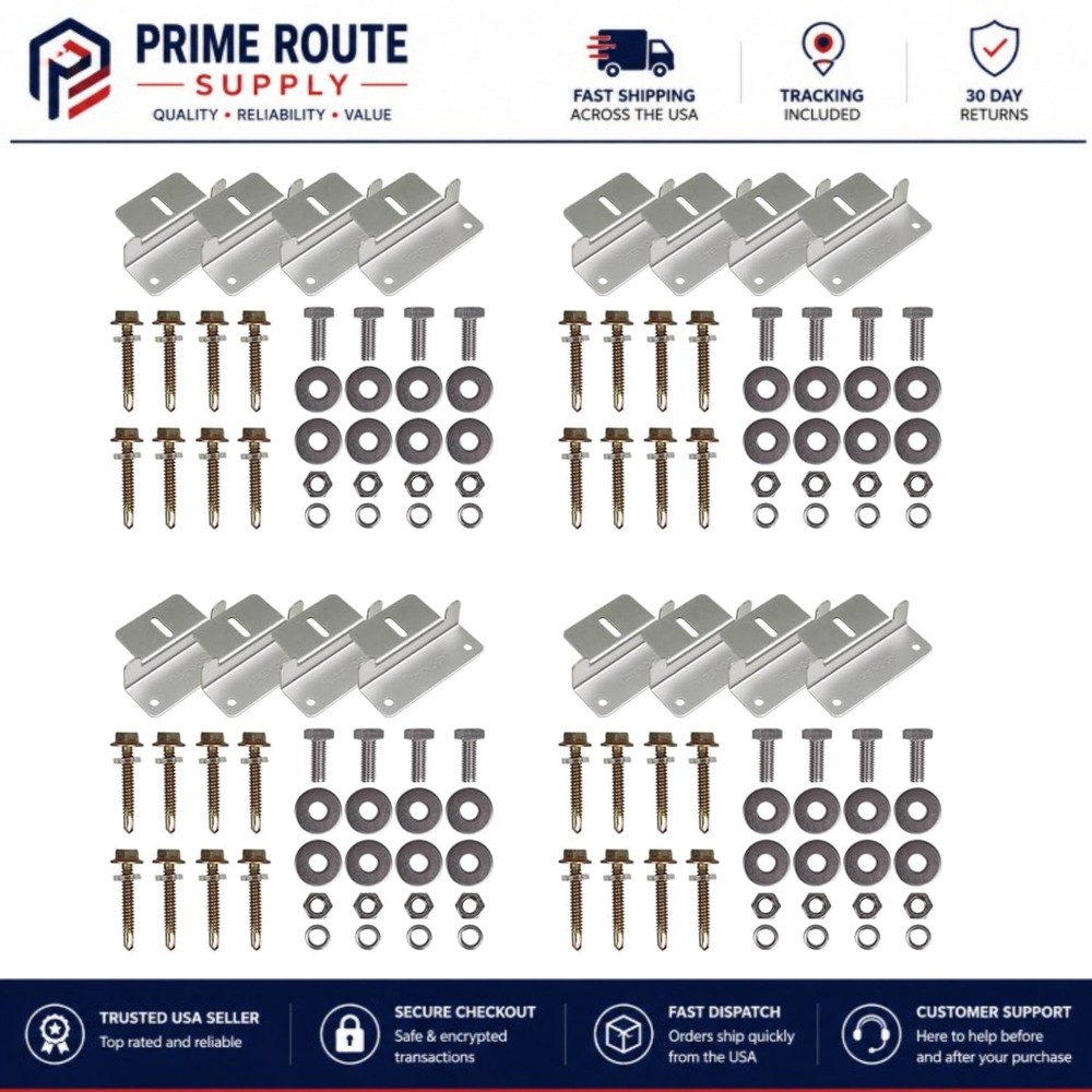 Versatile Aluminum Z Brackets for Solar Panels on RVs, Yachts, and Trailers