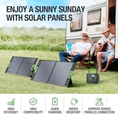 100W Waterproof Solar Panel, Foldable & Lightweight for Off-Grid Adventures