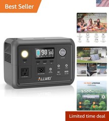 300W/600W Peak Portable Power Station with 6 Outputs – Ideal for Camping & Em…