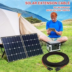 100FT 10AWG Solar Extension Cable with IP67 Connectors & Wire Stripper – Outdoor