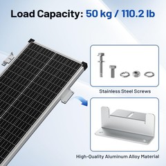 Solar Panel Z Brackets Aluminum Lightweight Corrosion Free RV Trailer Van Yacht